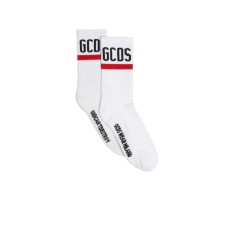 GCDS CALZINI UNISEX BIANCHI IN MISTO COTONE CON LOGO GCDS 