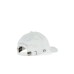GCDS CAPPELLO DA BASEBALL IN GAMBARDINA DI COTONE UNISEX WHITE CON LOGO LOUGE GCDS 3D 