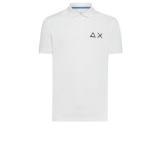 SUN68 BOYS POLO BIANCA DA RAGAZZO CON LOGO BLU 