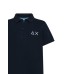 SUN68 BOYS POLO BLU DA RAGAZZO CON LOGO BIANCO 