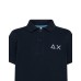 SUN68 BOYS POLO BLU DA RAGAZZO CON LOGO BIANCO 