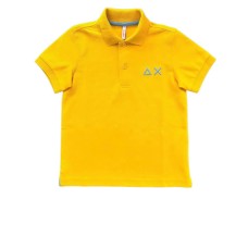 SUN68 BOYS POLO GIALLA DA RAGAZZO CON LOGO AZZURRO 