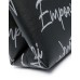 Emporio Armani Borsa a mano Nera con Logo Lettering All Over e tracolla regolabile, estraibile