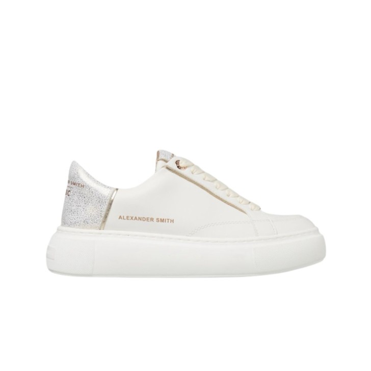 ALEXANDER SMITH SNEAKER ECO-GREENWICH WOMAN WHITE LIGHT GOLD 