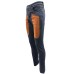 JECKERSON PANTALONE BLU JOHN 5 TASCHE SLIM DA UOMO CON TOPPE IN ALCANTARA RUGGINE 