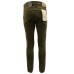 JECKERSON PANTALONE VERDE JOHN 5 TASCHE SLIM DA UOMO CON TOPPE IN ALCANTARA BEIGE  