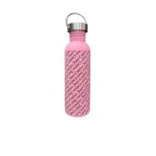 Juicy Couture Borraccia rosa con logo all over 