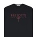 Paciotti T-shirt nera a manica corta con maxi logo lettering 