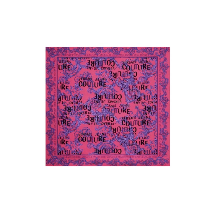 Versace Jeans Couture  Foulard Fucsia/Viola con stampa logo all over