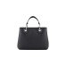 Emporio Armani Borsa a mano MyEA Bag Small Blu Navy stampa cervo con tracolla in nastro con logo lettering All Over regolabile, estraibile