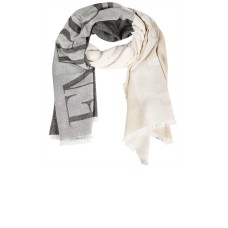 Emporio Armani Sciarpa Beige con logo da Donna