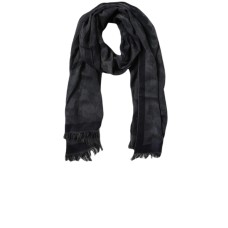 Emporio Armani Sciarpa Blu in misto viscosa con fantasia astratta