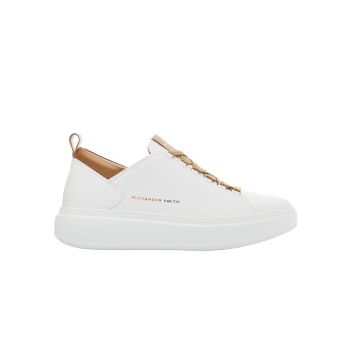 Alexander Smith Sneakers WEMBLEY  MAN WHITE COGNAC