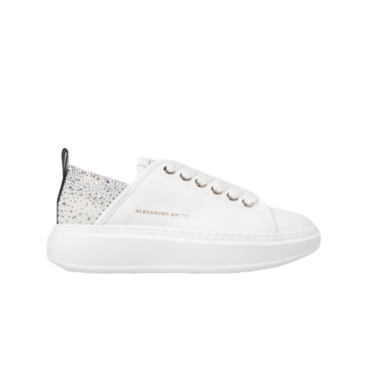 ALEXANDER SMITH SNEAKER WEMBLEY WOMAN WHITE IRIDE AZURE 