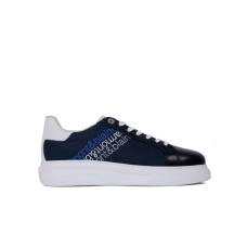 Harmont&Blaine  Sneakers da Uomo Blu in pelle con Logo colorato sui lati