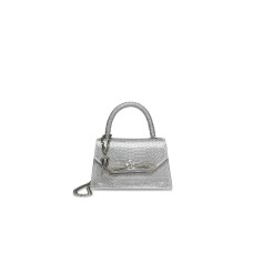 Steve Madden Mini Borsa a mano argento con strass All Over da Donna