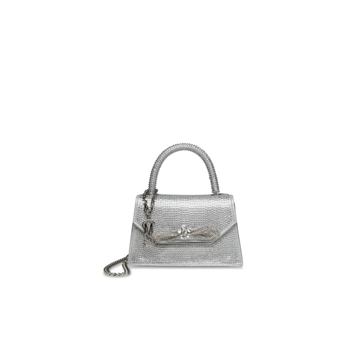 Steve Madden Mini Borsa a mano argento con strass All Over da Donna