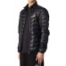Ea7 Emporio Armani giubbotto nero con logo oro nella parte antreriore