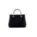 Emporio Armani Borsa a mano MyEA Bag Small Nera stampa cervo con tracolla in nastro con logo lettering All Over regolabile, estraibile
