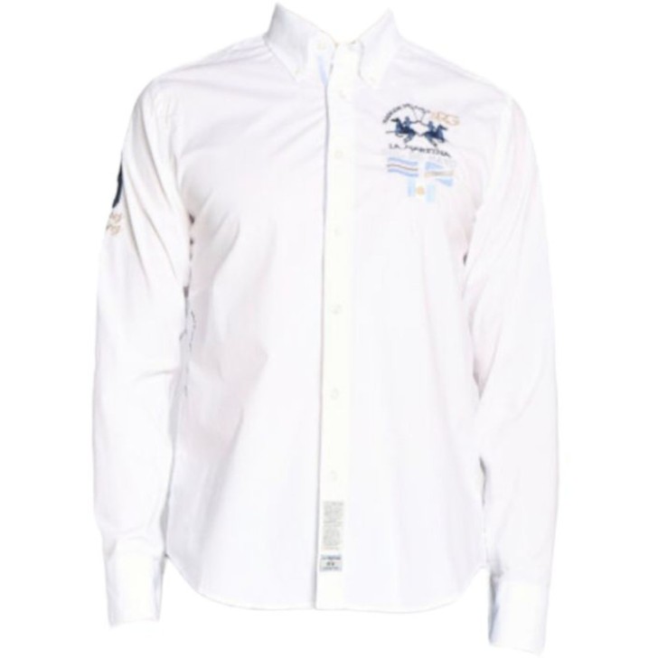 La Martina Camicia REGULAR FIT da uomo in cotone elasticizzato 