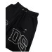 GCDS BERMUDA IN NYLON TRAFORATO BLACK UNISEX CON LOGO LOUNGE