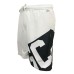 GCDS ESSENTIALS BOXER DA MARE WHITE LUNGO CON BANDA LOGO 