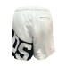 GCDS ESSENTIALS BOXER DA MARE WHITE LUNGO CON BANDA LOGO 