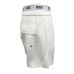 GCDS ESSENTIALS BOXER DA MARE WHITE CON ELASTICO WHITE IN VITA CON LOGO LETTERING BLACK 