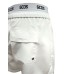 GCDS ESSENTIALS BOXER DA MARE WHITE CON ELASTICO WHITE IN VITA CON LOGO LETTERING BLACK 