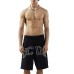 GCDS ESSENTIALS BOXER DA MARE BLACK CON LOGO GCDS LOUNGE 