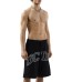 GCDS ESSENTIALS BOXER DA MARE BLACK CON LOGO GCDS LOUNGE 