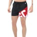 GCDS ESSENTIALS BOXER DA MARE BLACK CORTO CON BANDA LOGO 