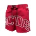 GCDS ESSENTIALS BOXER DA MARE ROSSO CON LOGO GCDS LOUNGE WHITE 