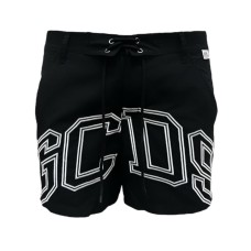 GCDS ESSENTIALS BOXER DA MARE BLACK CON LOGO GCDS LOUNGE