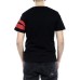 GCDS T-SHIRT IN COTONE A MANICA CORTA BLACK UNISEX CON PATCH LOGO LETTERING GCDS WHITE