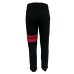 GCDS PANTALONE IN COTONE BLACK CON LOGO LETTERING GCDS E DUE BANDE RED 