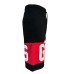 GCDS BERMUDA REGULAR IN COTONE BLACK UNISEX CON BANDA LOGO SERIGRAFATA A CONTRASTO