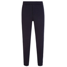 Emporio Armani Pantalone jogger blu navy in double jersey con bande laterali elastiche con logo lettering Emporio Armani