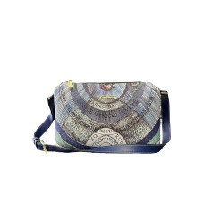 Gattinoni Planetarium Crossbody PVC Planetarium/Leather Acquamarine/Navy