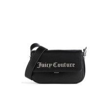 Juicy Couture borsa a tracolla nera con logo nella parte anteriore