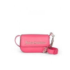 Juicy Couture borsa a tracolla rosa con logo nella parte anteriore 