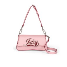 Juicy Couture borsa a spalla rosa con logo 