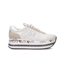 PREMIATA BETH_5603 SNEAKER IN LEATHER E SUEDE WHITE
