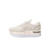 Premiata Sneakers in pelle beige da donna