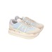 Premiata BETH_6678 Sneakers in suede e tessuto beige e azzurra da donna