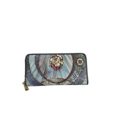 Gattinoni Planetarum L  Zip Wallet PVC Planetarium/Leather Acquamarine/Navy