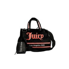 Juicy Couture Borsa a spalla nera con logo nella parte anteriore