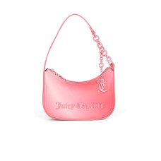 Juicy Couture Borsa rosa a spalla da donna con logo