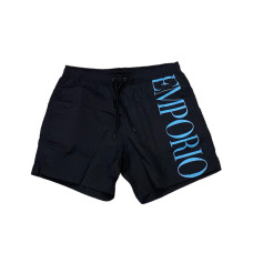 Emporio Armani Swimwear Costume boxer Nero con logo EMPORIO ARMANI