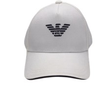 Emporio Armani Cappello Bianco BASEBALL HAT logo Aquila
